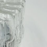 Massive modernist ceiling light in moulded glass