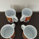 4 vintage mugs