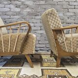 Pair of vintage 1950s armchairs