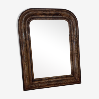Miroir ancien en plâtre style Louis Philippe 70x54cm