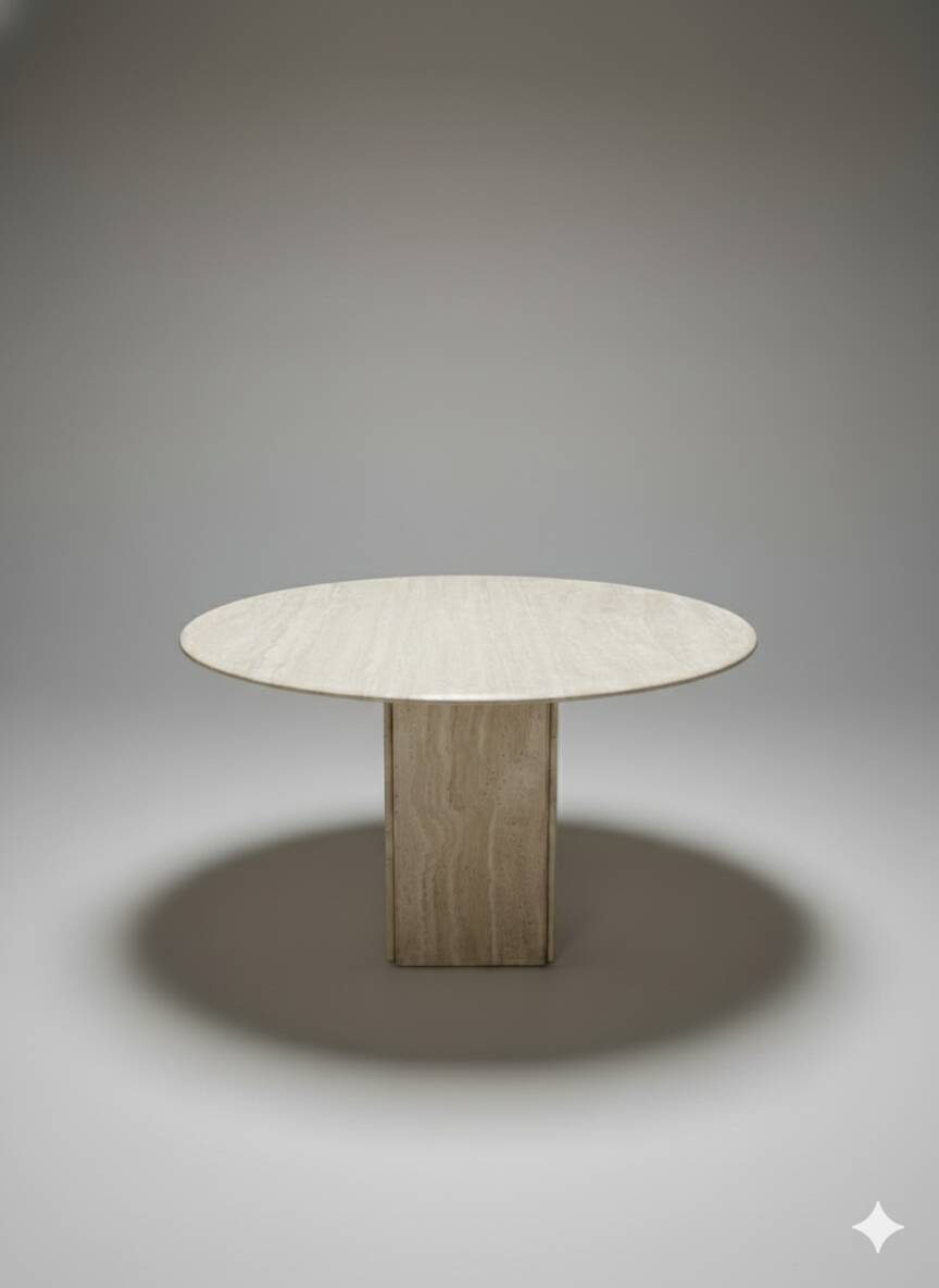 Round dining table by Claude Berraldacci. 1990s. France.