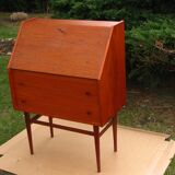 Secretaire with a key from the 1960s / 70s, Denmark, teak wood