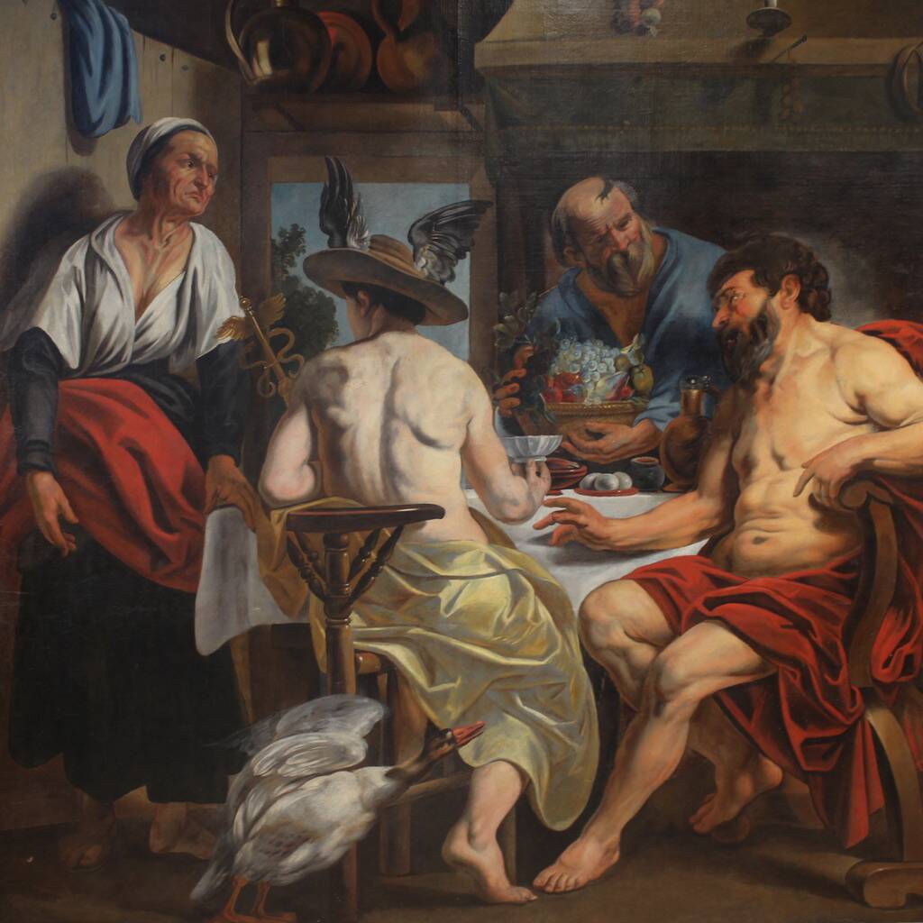 Great 18th-century mythological painting, Philemon and Baucis