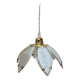 Glass flower rimmed with brass