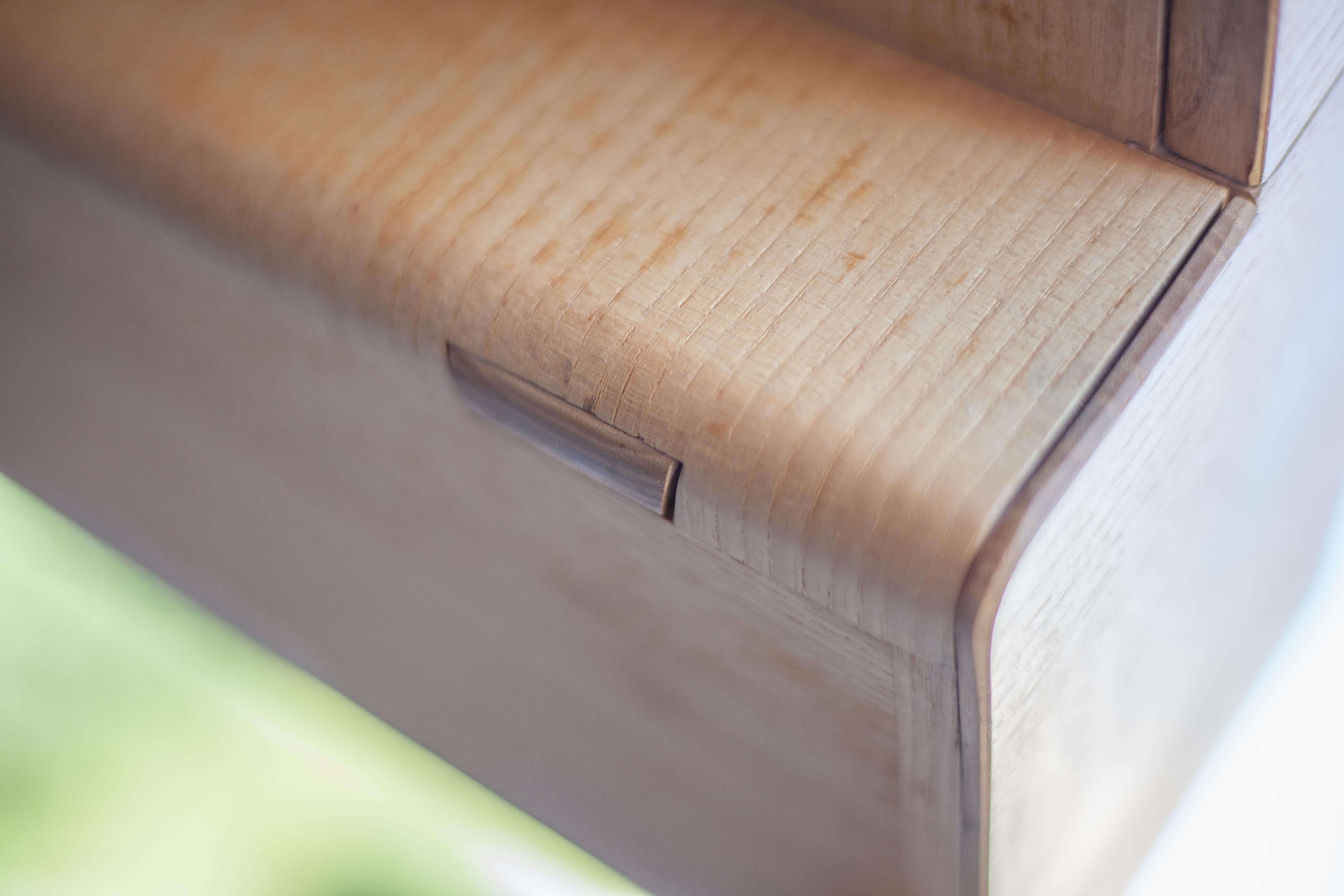 Wood desk, wood console