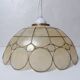 pendant light in mother-of-pearl and brass vintage bubbles