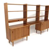 Scandinavian "Triple" teak bookcase, Breo, Oderljunga, Sweden, 1960