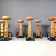 Mid century brutalist bar stools, 1960s - set of 7