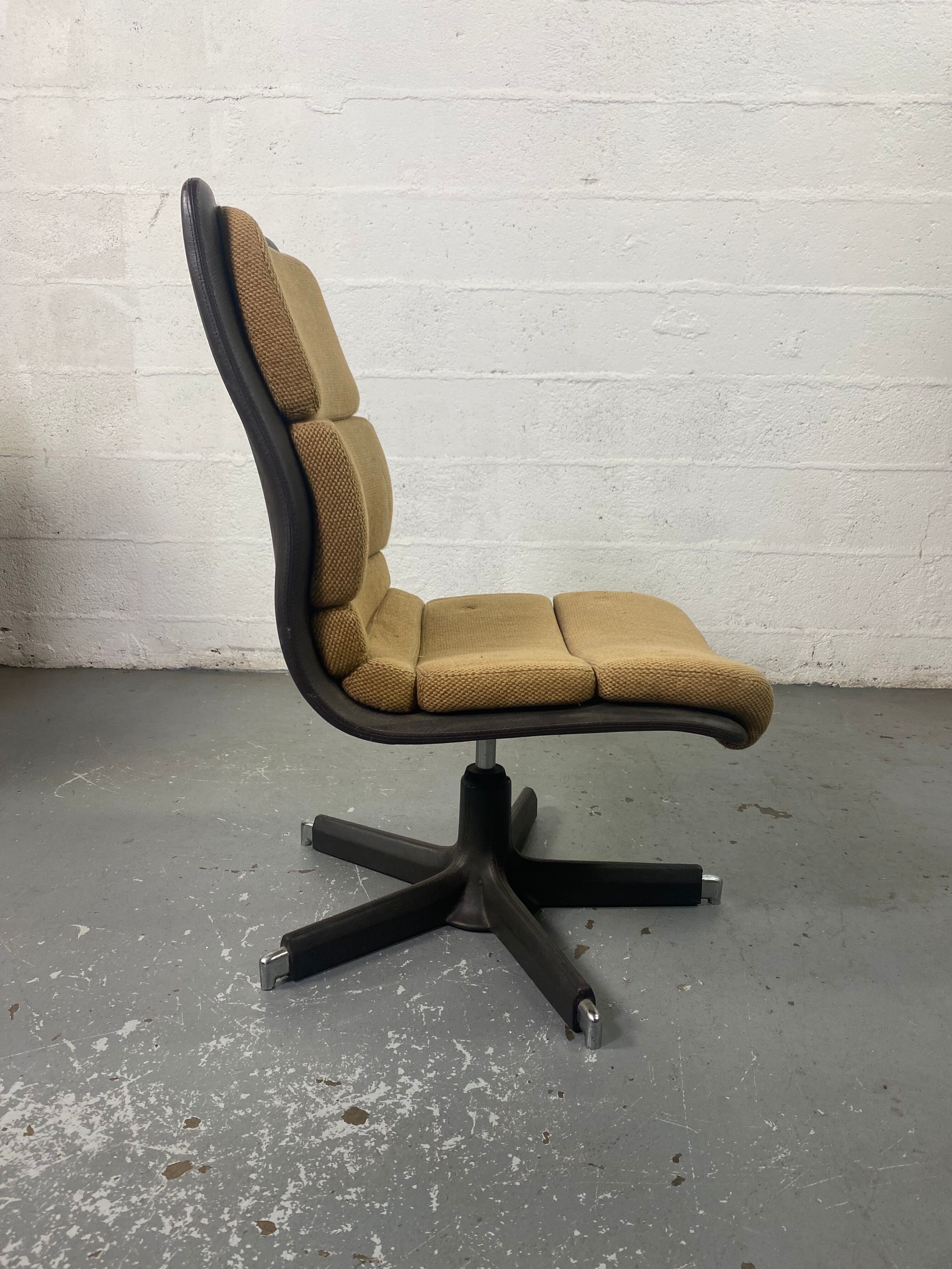 Vintage Office Chair in Leatherette and Fabric