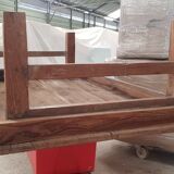 Old industrial workshop coffee table in solid teak