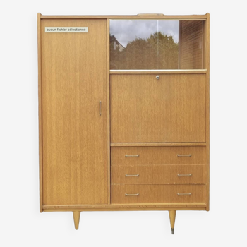 Secretary, bookcase, cupboard, wardrobe, 60s, vintage