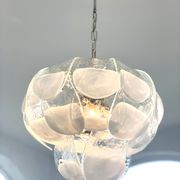 Murano glass petal chandelier by Carlo Nason for Mazzega