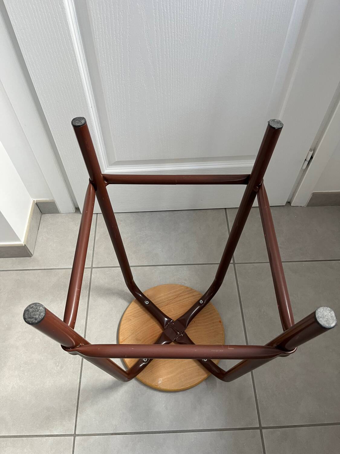 Tabouret atelier bois et métal