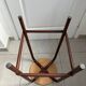 Wooden and metal workshop stool
