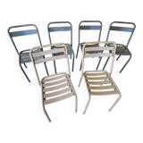 Lot of 6 garden chairs made of steel.