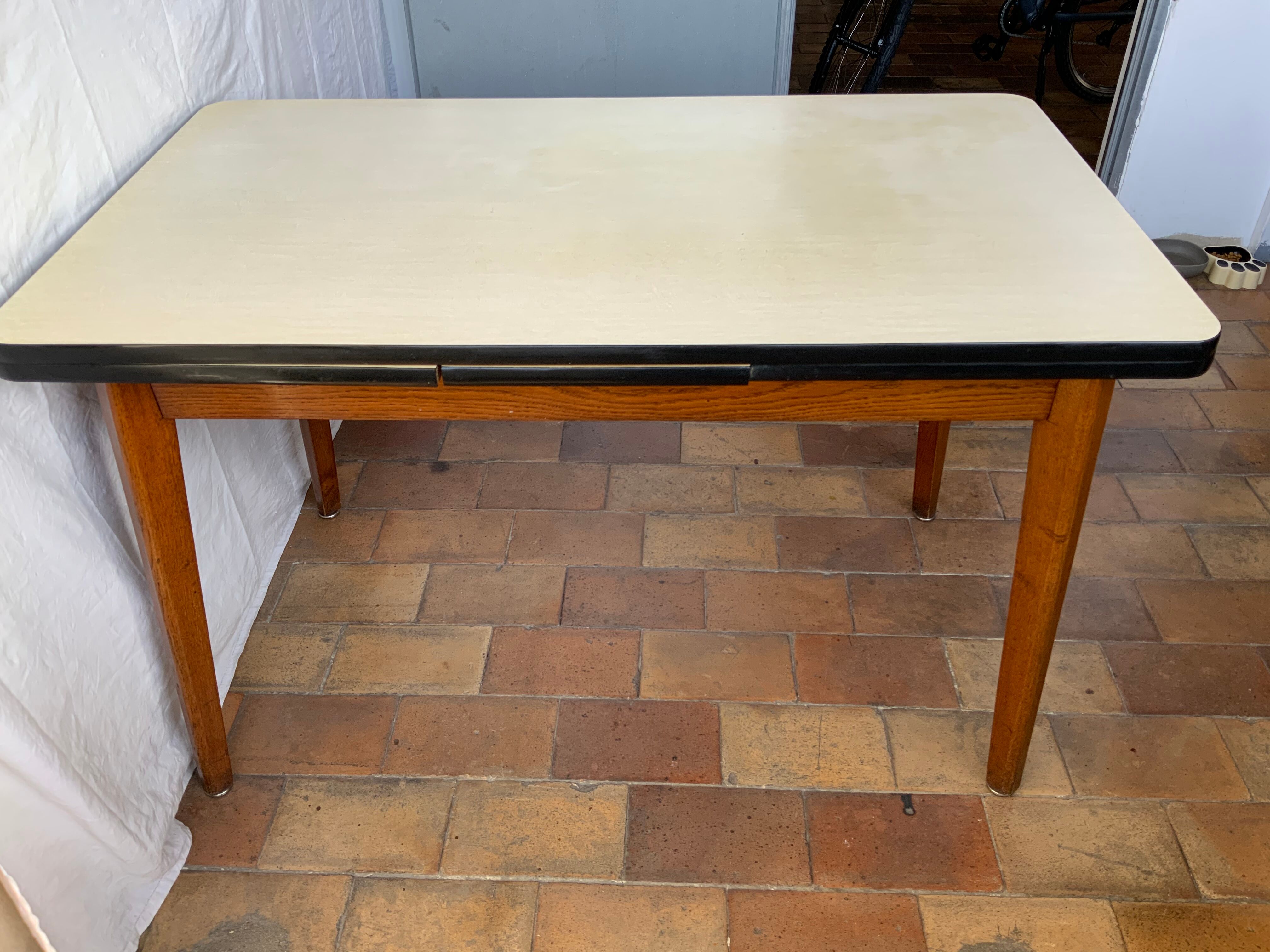 Formica kitchen table and wood
