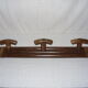 Leather and wood coat hanger