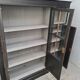 Furniture library industrial office four doors oak black patina
