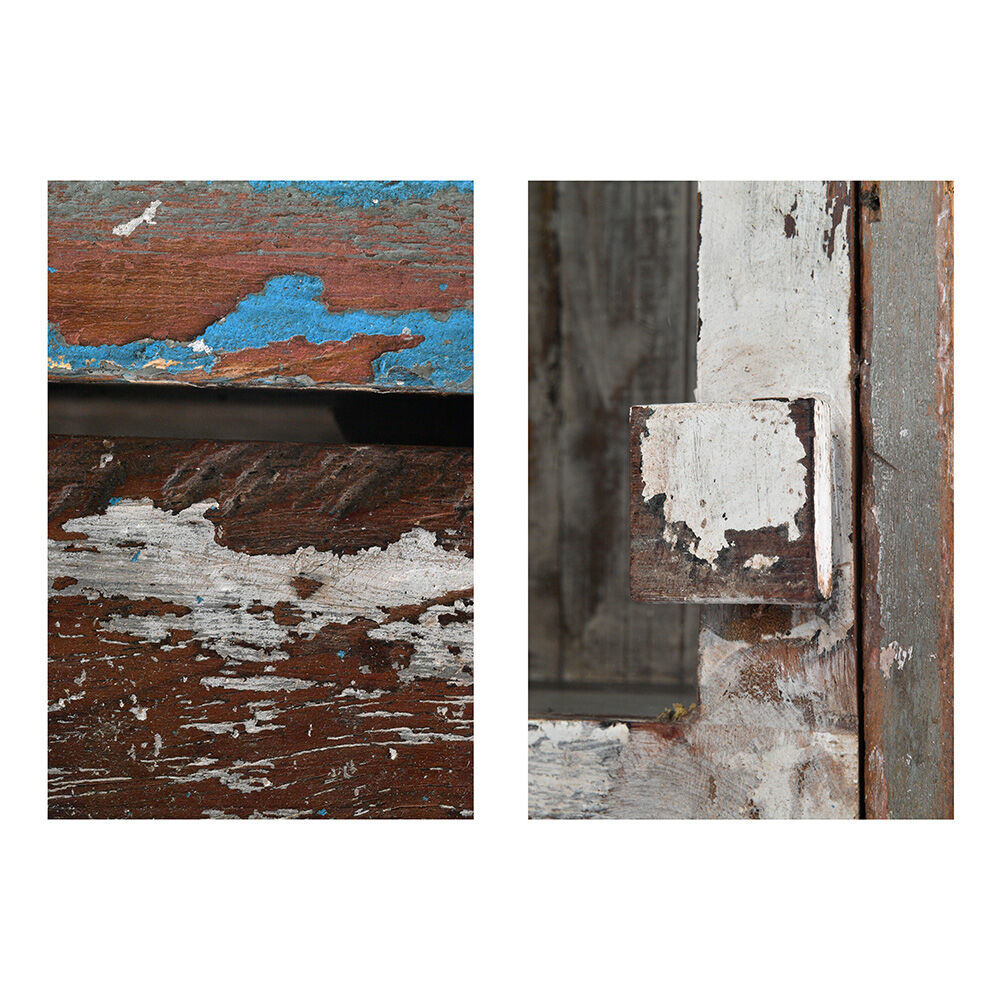 Skated wooden showcase