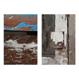 Skated wooden showcase