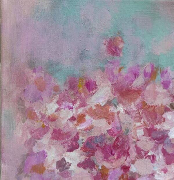 Tableau au bouquet Rose