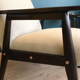Lot of 2 Scandinavian style armchairs