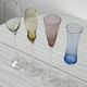 4 verres à pied multicolores