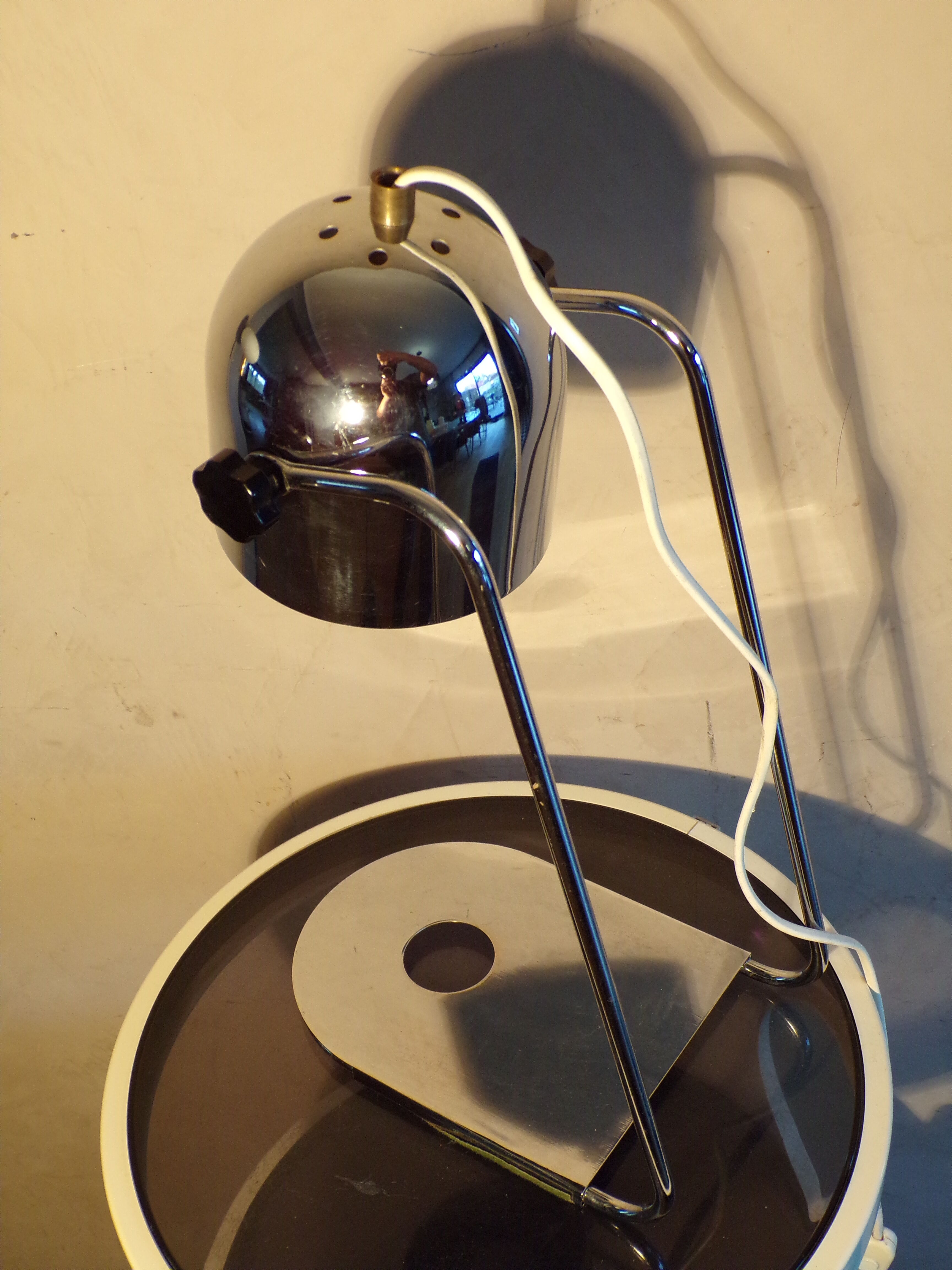 Chrome metal table lamp 1970/80