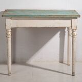 Table d’appoint à patine vert turquoise, c.1920
