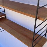 1960s String shelf in teak and metal