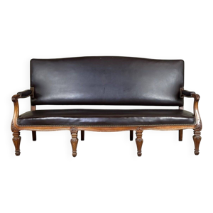 Banquette Napoléon III - cuir