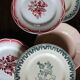 6 mismatched flat plates Terre de Fer Digoin Sarreguemines