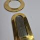 Set of 2 Moroccan mirrors in brass, round and arch-shaped, 70s
