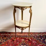 Bronze and marble side table