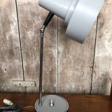 Ancienne Lampe Articulée 70’s Métal Gris & Chromé Vintage