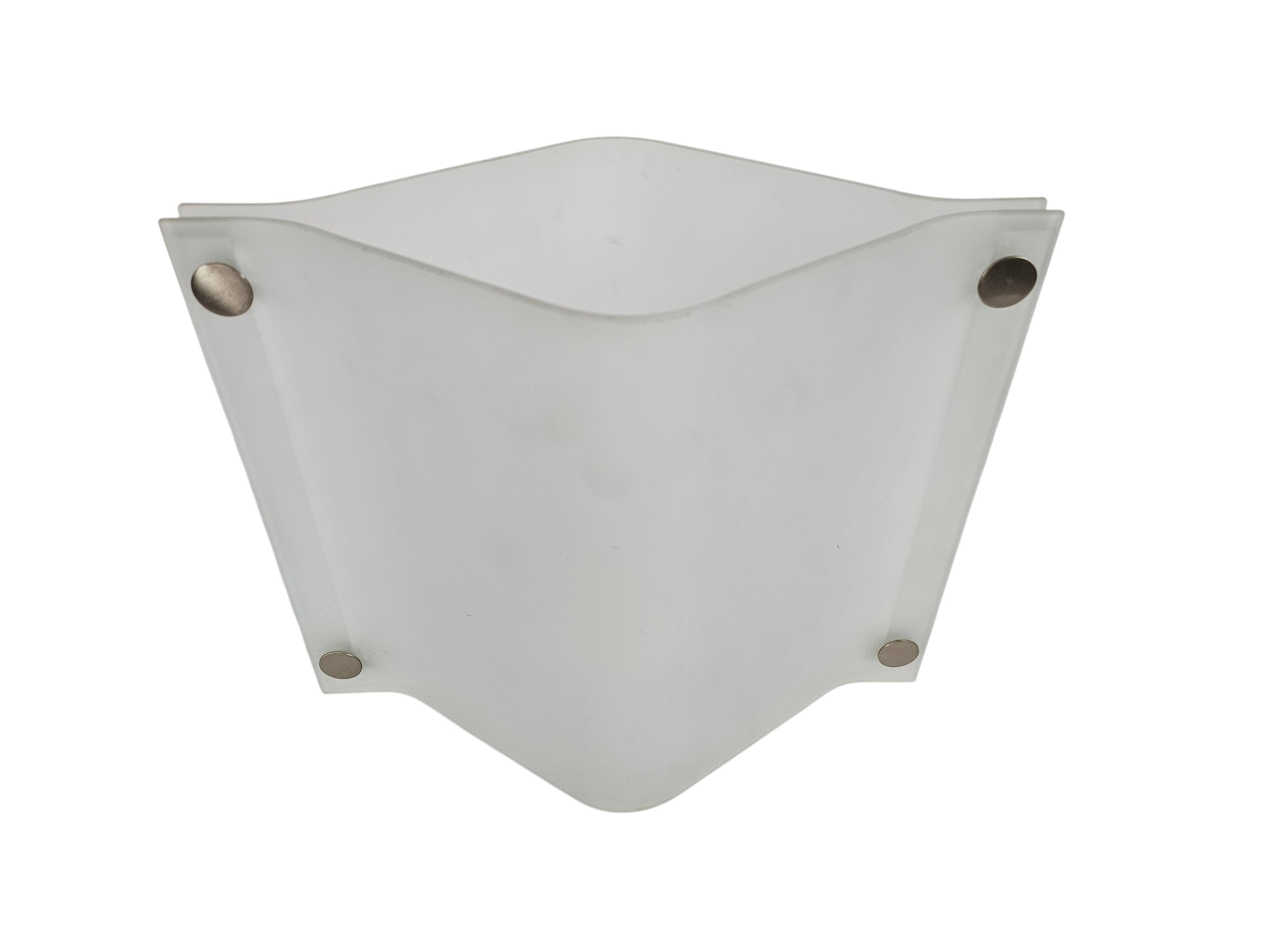 Lumi Moda Italia - lampe de table - verre dépoli - postmoderne - années 80