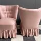 Suite de 2 chaises roses 1960