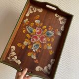 Painted wood tray