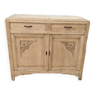 Art deco sideboard in natural wood