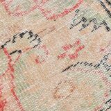 Red & cream oriental turkish vintage rug