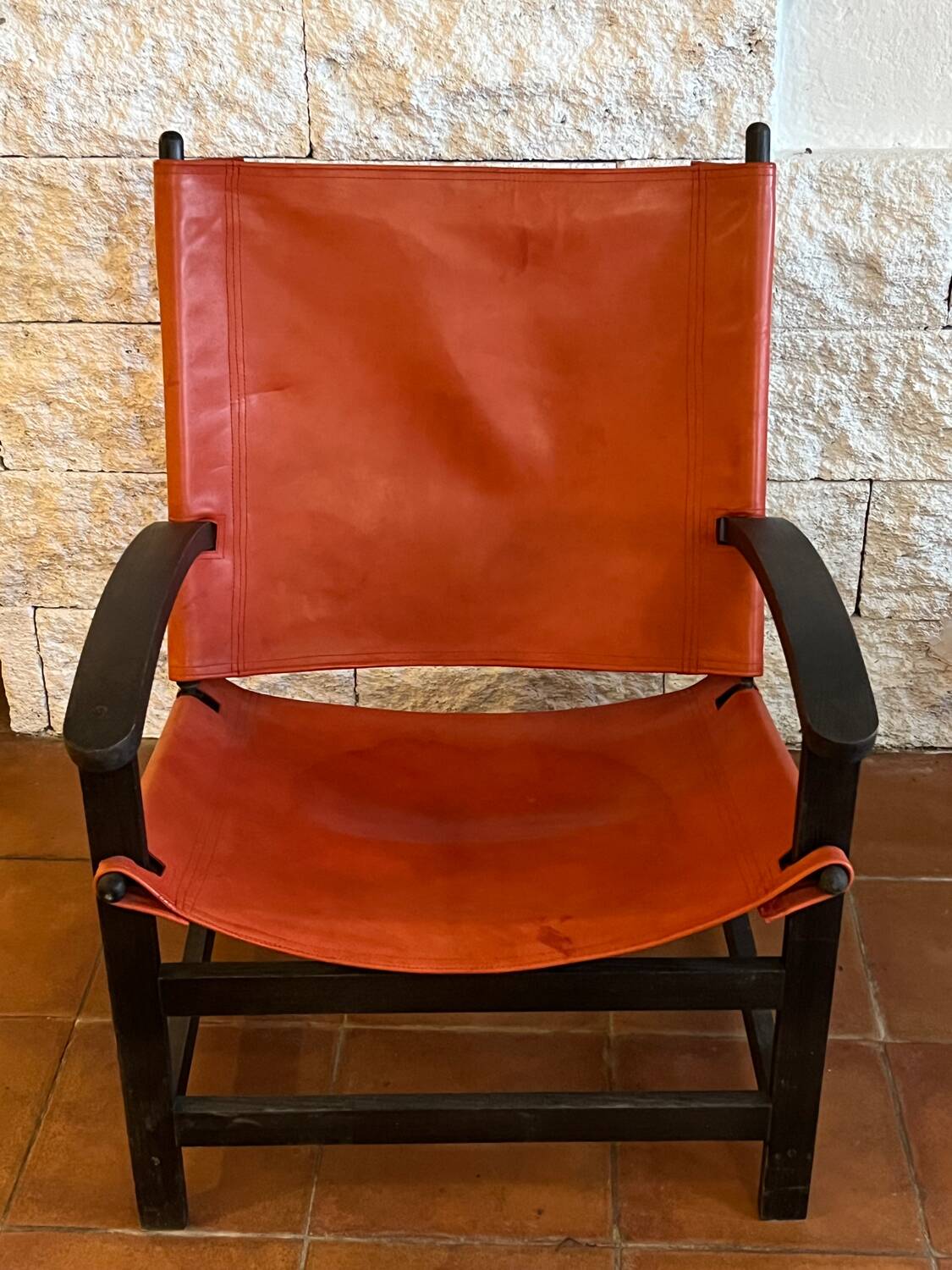 Vintage safari armchair