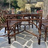 Rattan and bamboo dining room