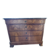 Louis Philippe walnut burl commode