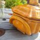 Ceramic soup tureen and sauceboat set