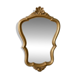 Rare Rococo Courtesy Mirror "Shell" – Patinated Gilding and Patina