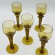 Lot de 5 verres à vin Roemer ambrés