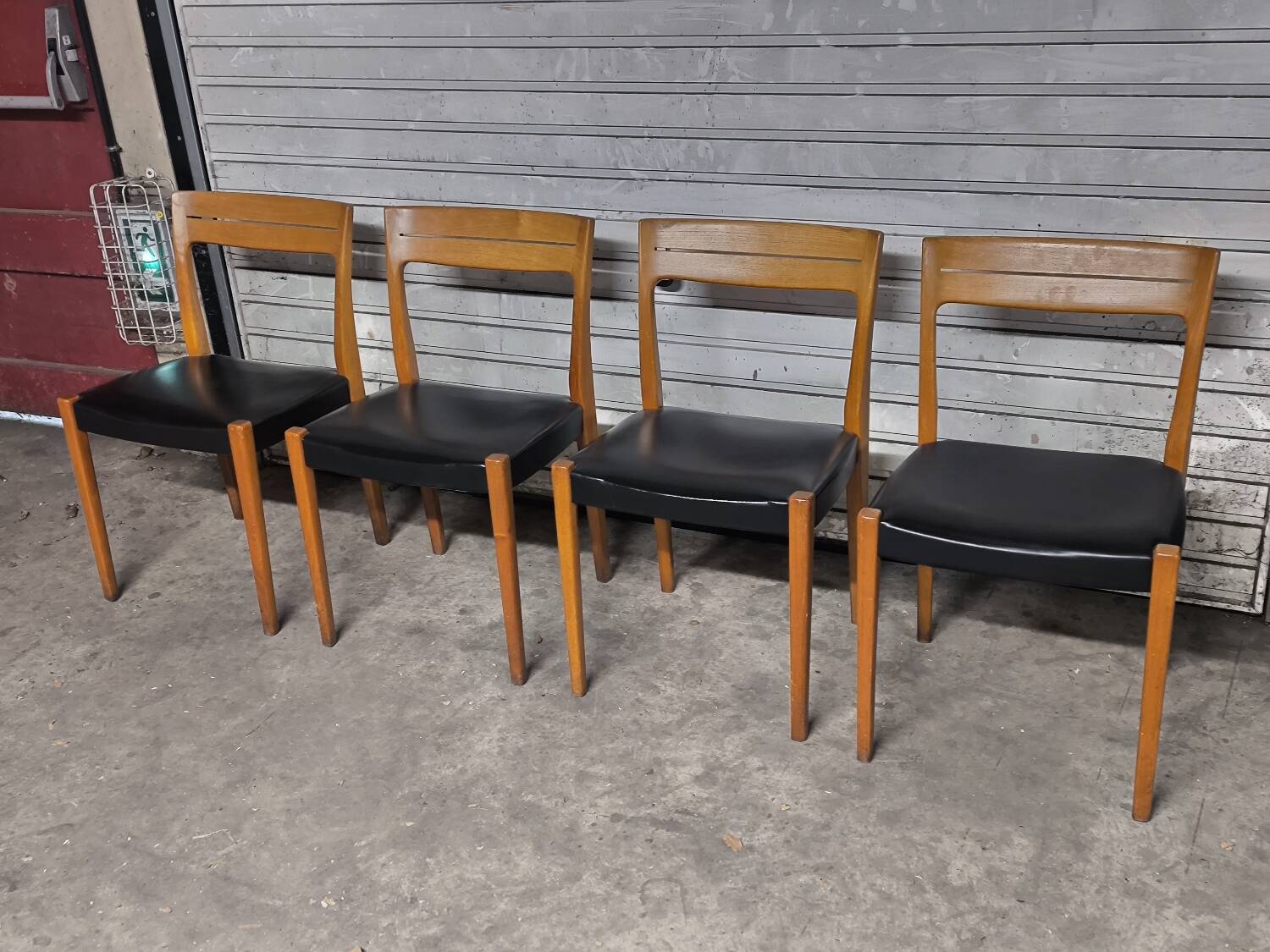 4 vintage Scandinavian teak chairs from the 1970s, Svegards Markaryd.