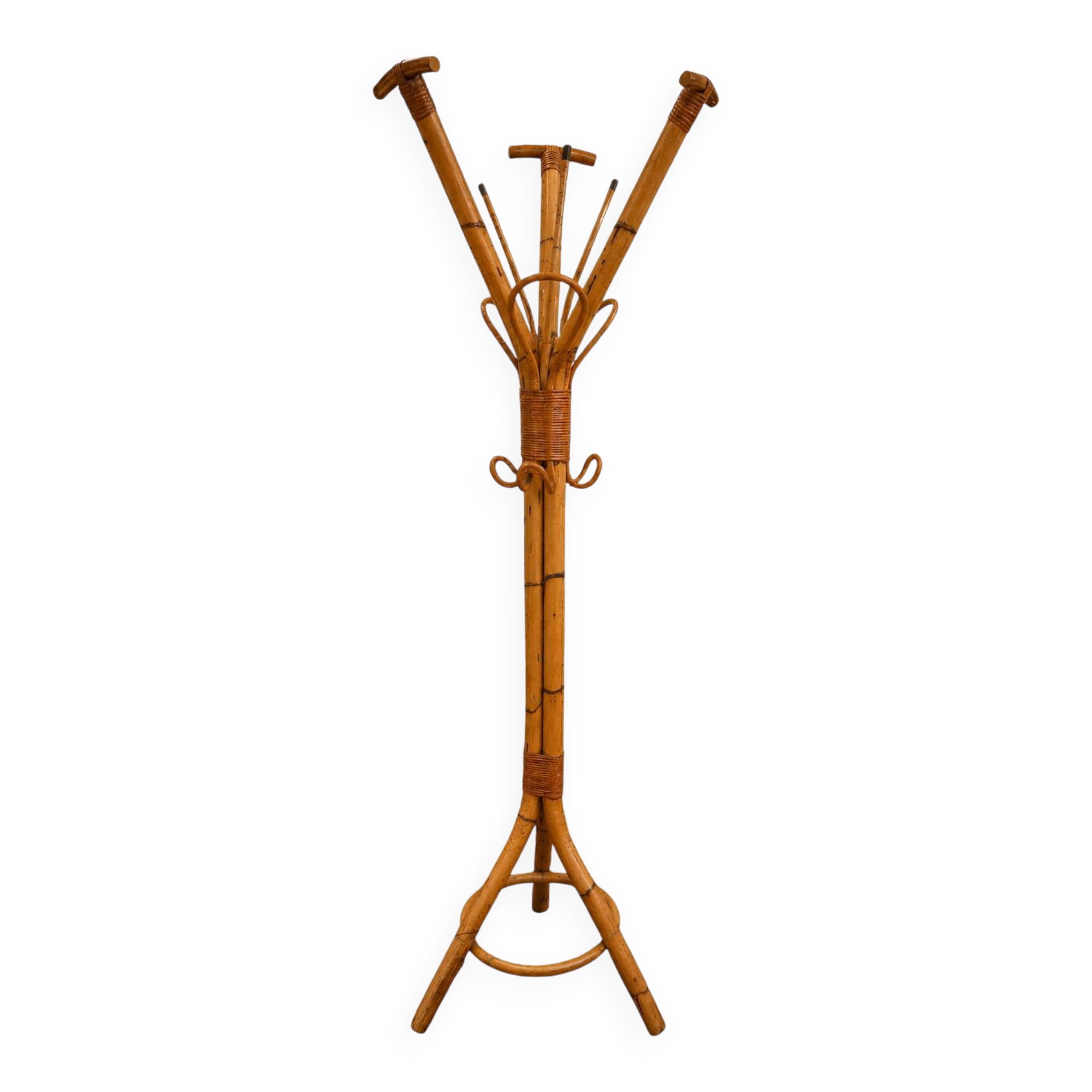 Parrot Coat Rack in Bamboo and Rattan