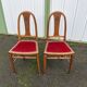 Paire de Chaise art déco en velours rouge