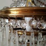 Cut glass stamped chandelier